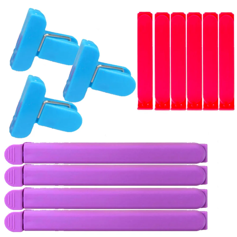 13 Pc Sealing Chip Clips Fresh Food Kitchen Storage Bags Organization Colors Set