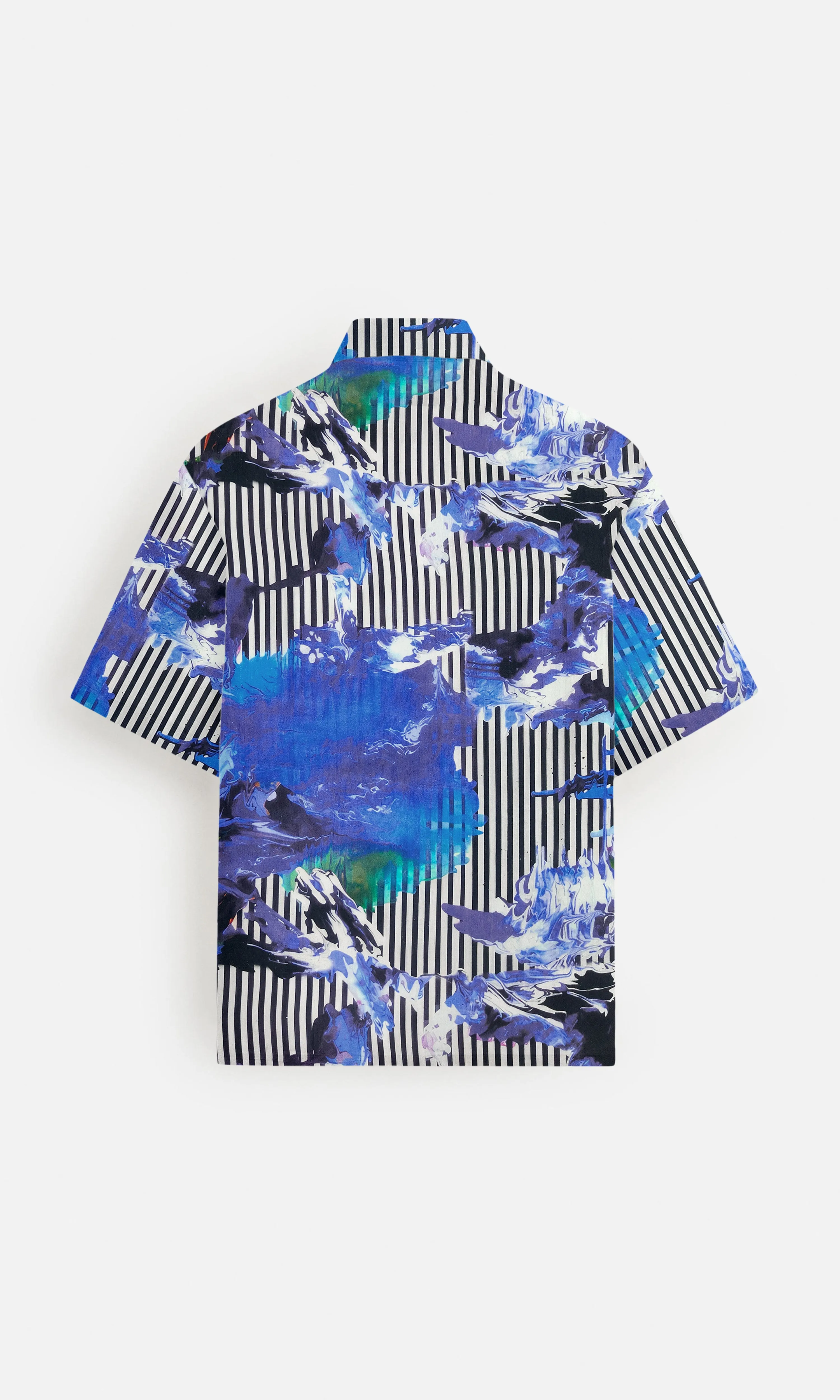 Electric Tide Pure Satin Linen Short Sleeve Shirt