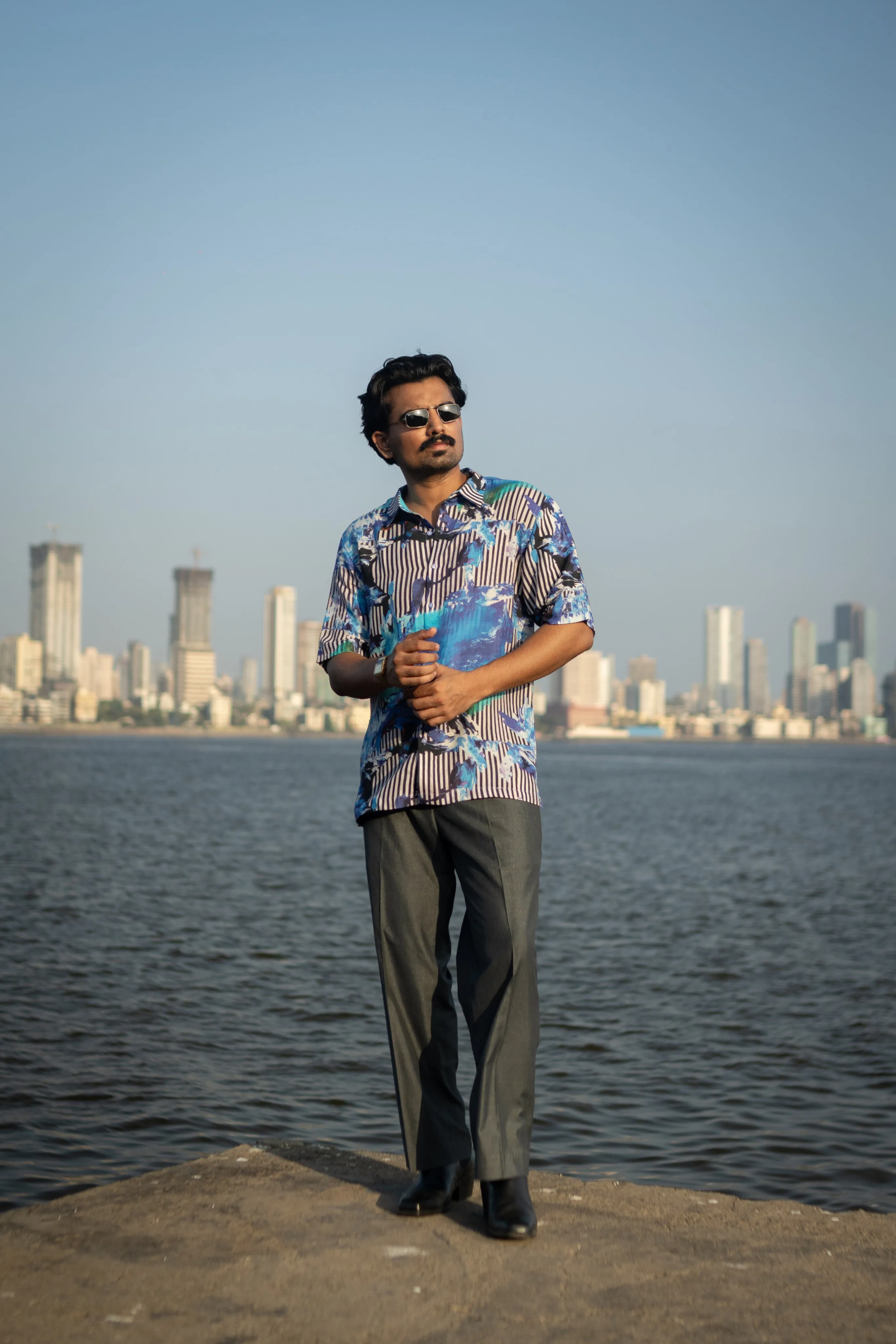 Electric Tide Pure Satin Linen Short Sleeve Shirt