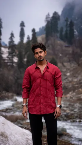 Ember Ridge Pure Linen Designer Shirt