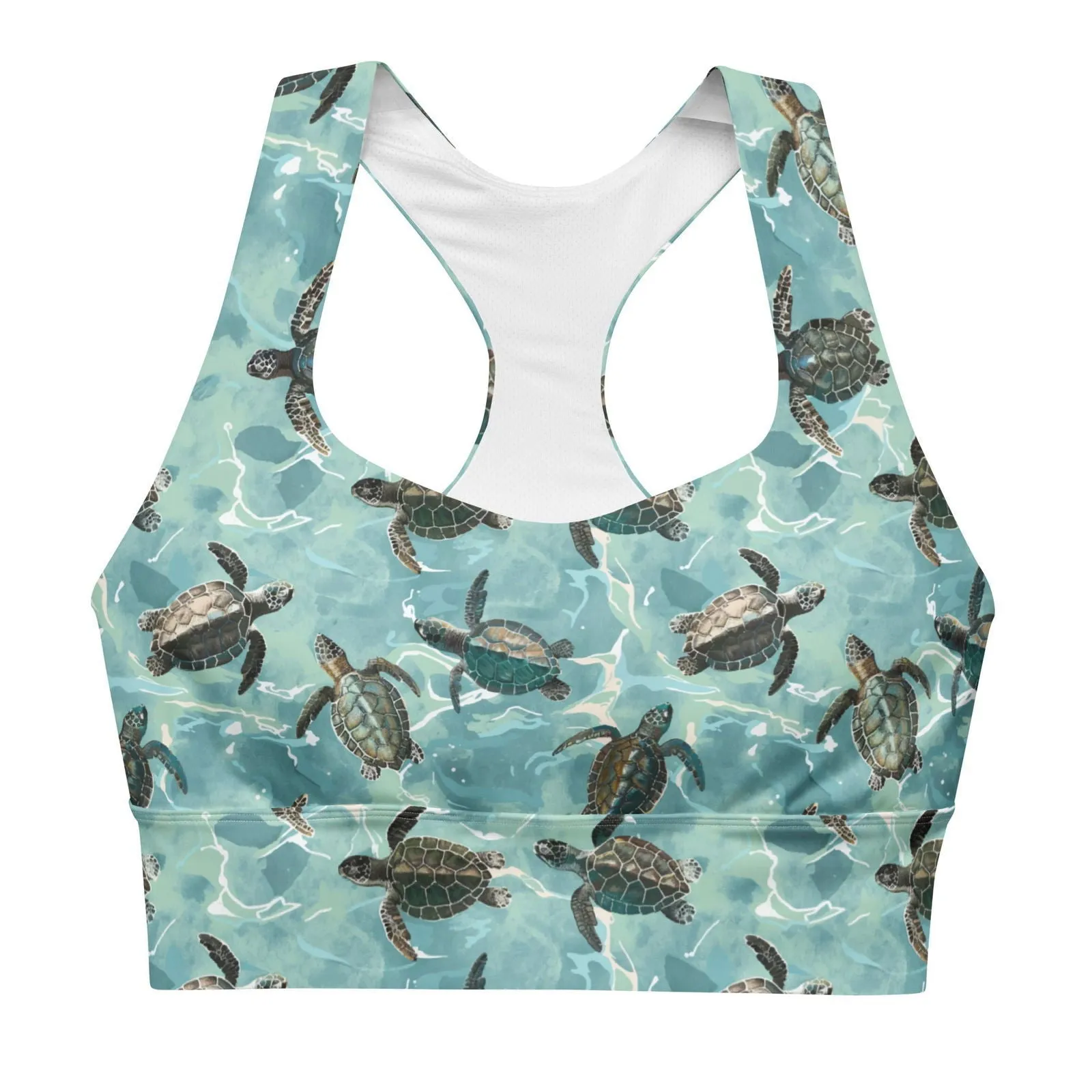 Oceanic Sea Turtle Eco Sports Bra Top
