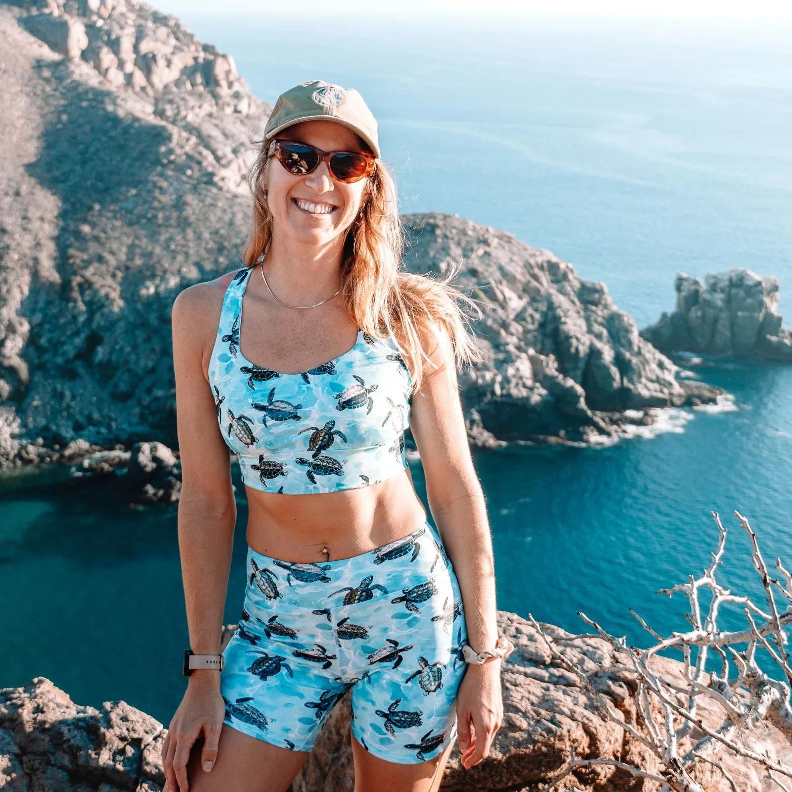 Oceanic Sea Turtle Eco Sports Bra Top