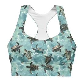 Oceanic Sea Turtle Eco Sports Bra Top