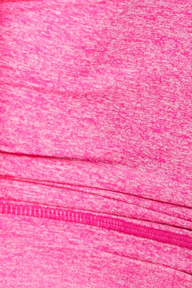 Pink Drawstring Activewear Tank Top
