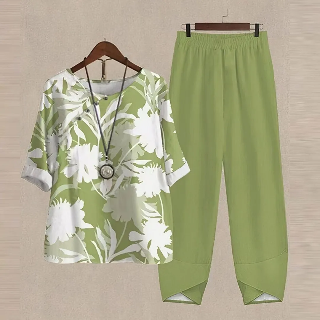RHEA - CHIC SHIRT & PANTS SET