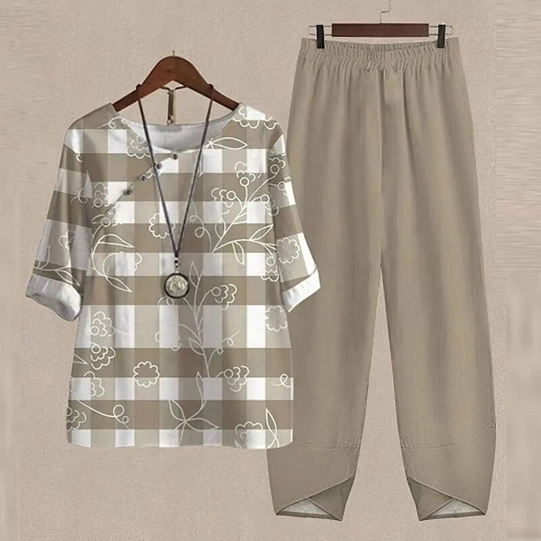 RHEA - CHIC SHIRT & PANTS SET