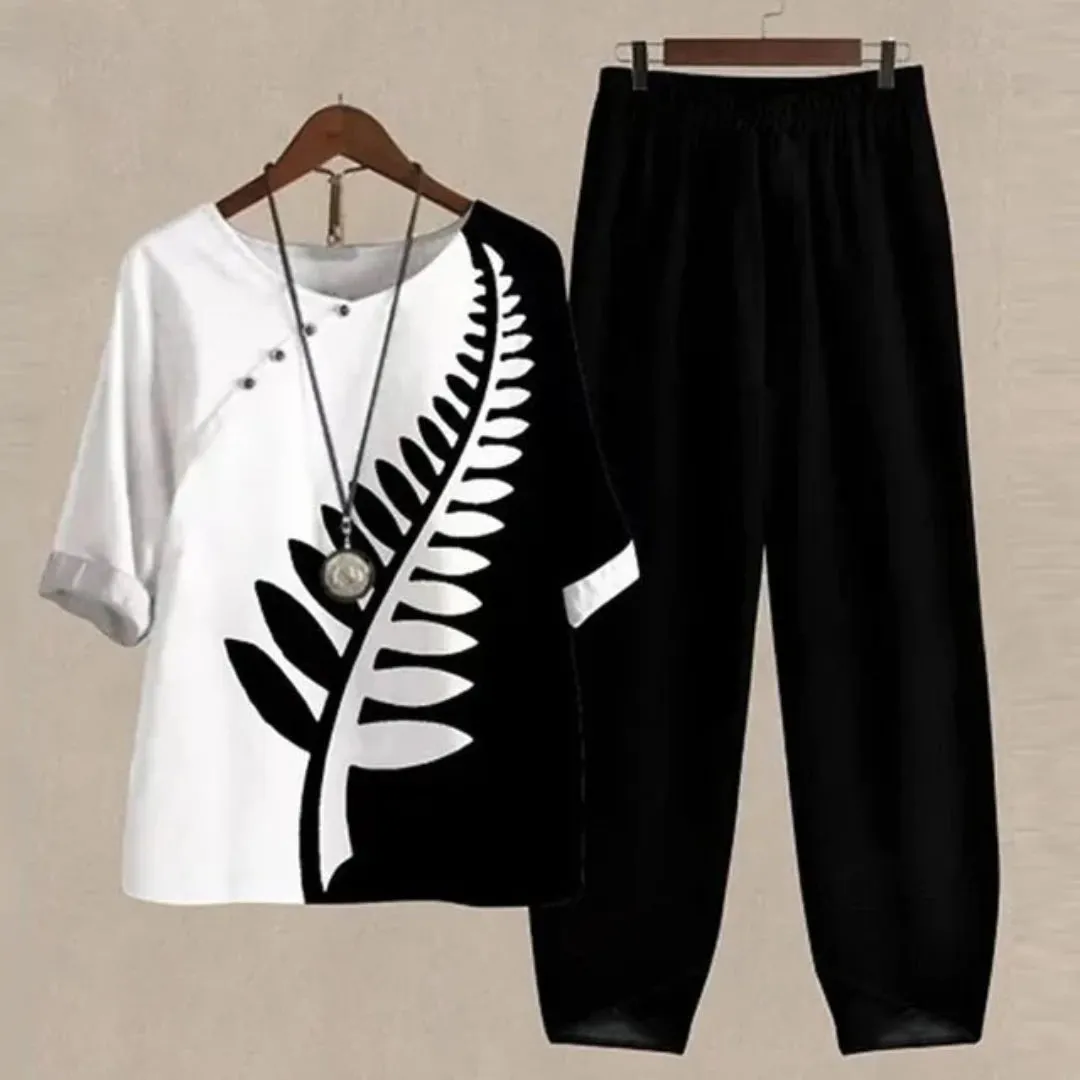 RHEA - CHIC SHIRT & PANTS SET