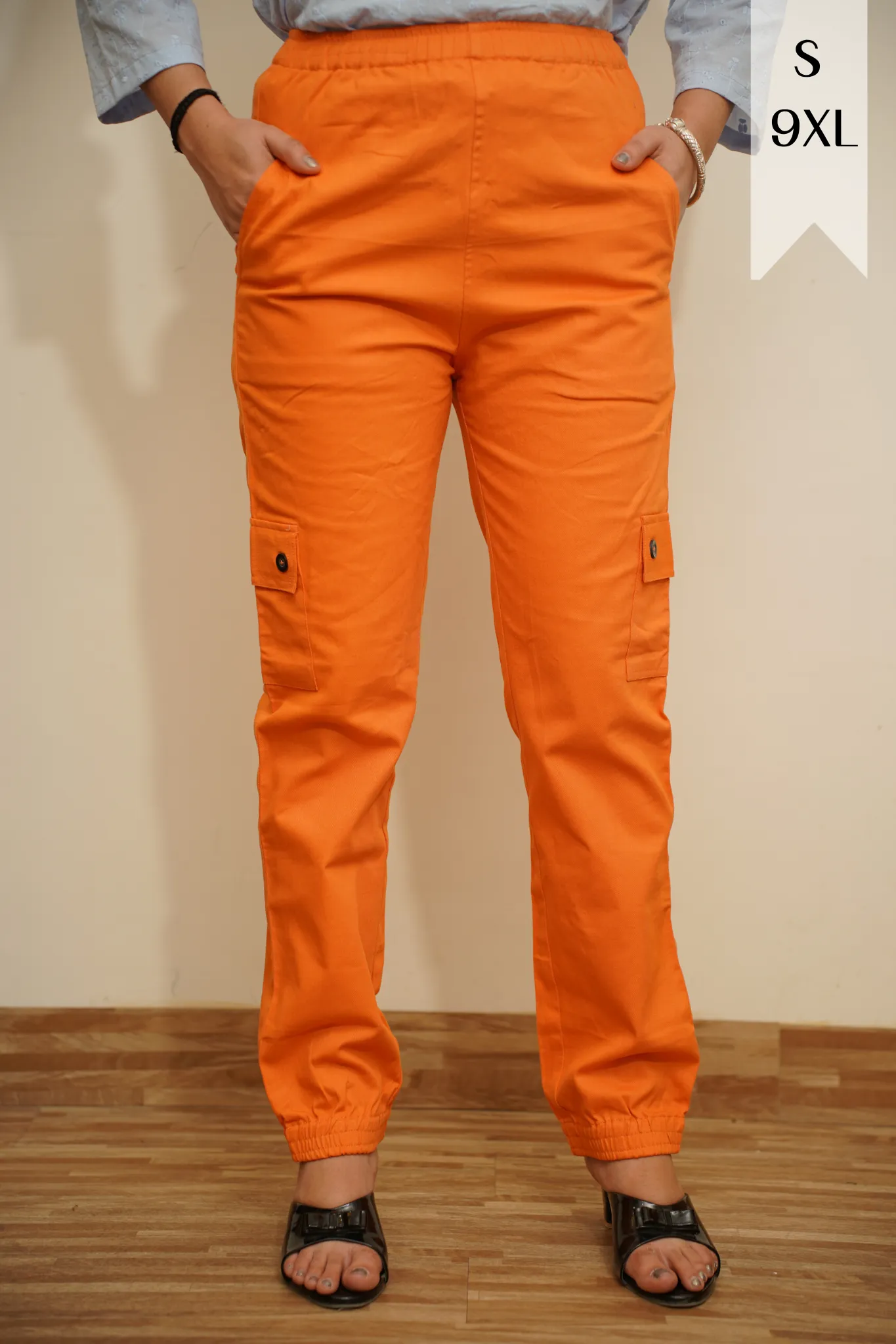 Sunset Glow Cotton Cargo Pants