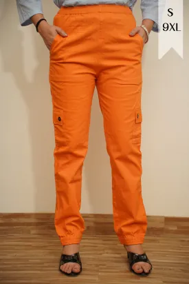 Sunset Glow Cotton Cargo Pants